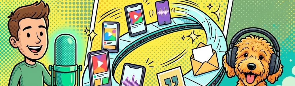 How to Repurpose a Podcast Episode Into a Week of Content cover image