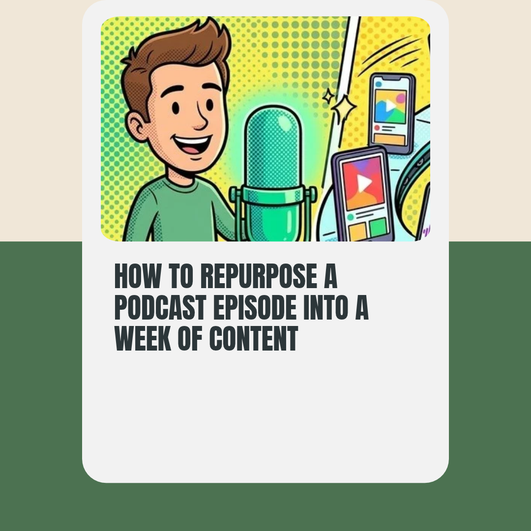 Square asset for How to Repurpose a Podcast Episode Into a Week of Content